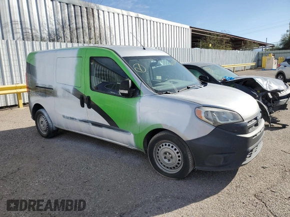 2015 Ram ProMaster City Cargo Tradesman with VIN ZFBERFAT7F6A82716, listed as a Copart auction lot 44520465 with 109,099 mi miles and Salvage Title. Bid and sale history available at carsss.com. Image 4.