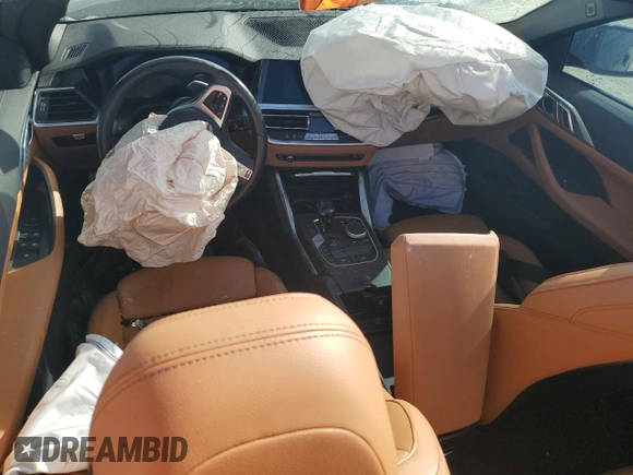 2023 BMW 4 Series M440i with VIN WBA53AT03PCL15153, listed as a Copart auction lot 85457074 with Not Provided miles and Salvage Title. Bid and sale history available at DreamBid. Image 8.