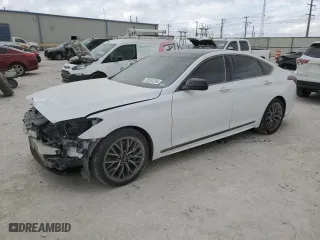 2018 Genesis G80 3.3T Sport with VIN KMHGN4JB5JU218741, listed as a Copart auction lot 78584254 with 83,300 mi miles and Salvage Title. Bid and sale history available at carsss.com. Image 1.