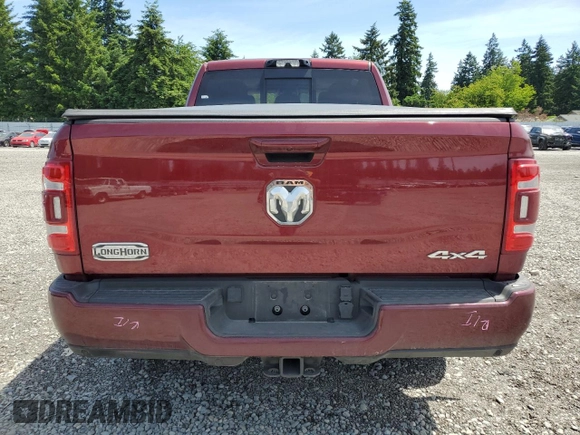 2024 Ram 2500 Longhorn with VIN 3C6UR5PL2RG383945, listed as a Copart auction lot 59219295 with 4,802 mi miles and Salvage title. Bid and sale history available at DreamBid. Image 6.