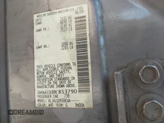 2009 Nissan Maxima S z VIN 1N4AA51E89C853790, wystawiony jako IAAI lot #42429971 z przebiegiem 240 525 mil mil oraz . Historia ofert i sprzedaży dostępna na DreamBid. Obrazek 9.