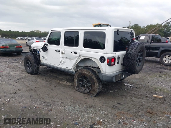 2021 Jeep Wrangler Unlimited Willys with VIN 1C4HJXDN0MW685716, listed as a IAAI auction lot 40837088 with 35,881 mi miles and . Bid and sale history available at DreamBid. Image 3.