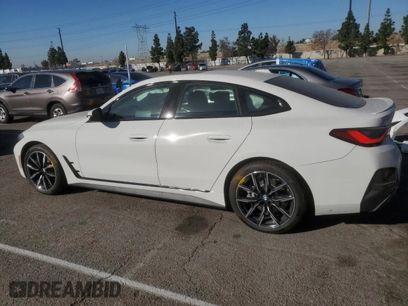 2023 BMW 4 Series 430i with VIN WBA63AV09PFN91000, listed as a Copart auction lot 46491385 with 3,372 mi miles and Salvage title. Bid and sale history available at DreamBid. Image 2.