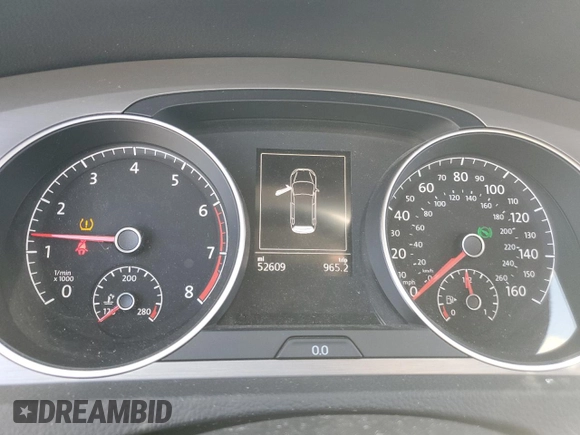 2016 Volkswagen Golf SportWagen TSI S with VIN 3VWC17AU8GM523985, listed as a Copart auction lot 64957854 with 52,609 mi miles and Salvage Title. Bid and sale history available at carsss.com. Image 9.