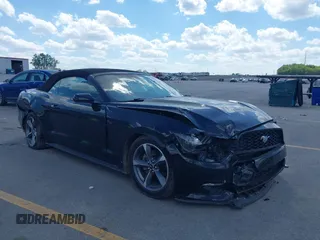 2015 Ford Mustang V6 with VIN 1FATP8EMXF5326960, listed as a IAAI auction lot 42255651 with 76,625 mi miles and . Bid and sale history available at DreamBid. Image 1.