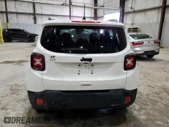 2018 Jeep Renegade Latitude with VIN ZACCJABB2JPH95742, listed as a Copart auction lot 54157855 with 107,300 mi miles and Salvage title. Bid and sale history available at DreamBid. Image 6.