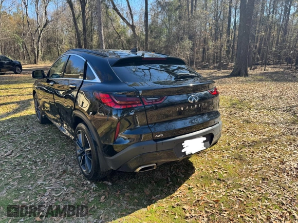 2023 Infiniti QX55 Luxe z VIN 3PCAJ5JR5PF103535, wystawiony jako Copart lot #44084545 z przebiegiem 45 316 mil mil oraz Czysty tytuł • Clean title. Historia ofert i sprzedaży dostępna na DreamBid. Obrazek 3.