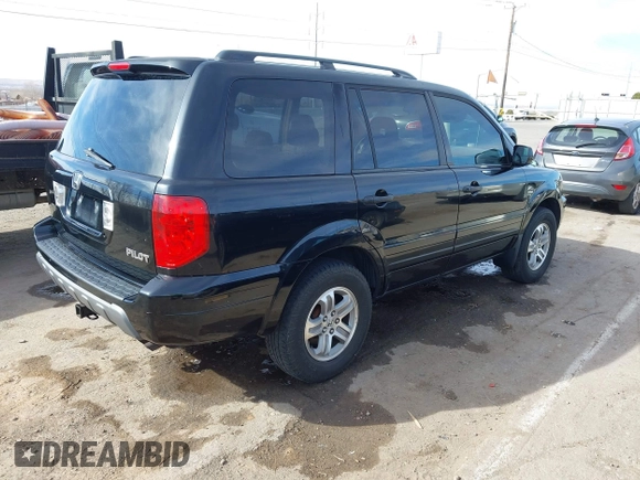 2005 Honda Pilot EX-L with RES with VIN 2HKYF18605H545609, listed as a IAAI auction lot 41626754 with 235,647 mi miles. Bid and sale history available at carsss.com. Image 4.