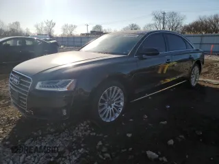 2015 Audi A8 L 4.0T with VIN WAU32AFD0FN016733, listed as a Copart auction lot 48564865 with 102,581 mi miles and Salvage Title. Bid and sale history available at carsss.com. Image 1.