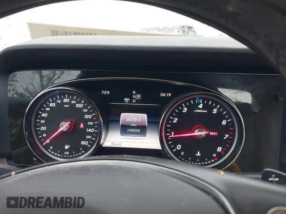 2018 Mercedes-Benz E-Class E 300 with VIN WDDZF4JB2JA350535, listed as a IAAI auction lot 41615741 with 148,004 mi miles. Bid and sale history available at carsss.com. Image 7.