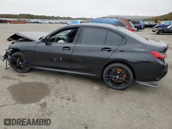 2021 BMW 3 Series M340i xDrive with VIN 3MW5U9J02M8B63206, listed as a Copart auction lot 75713254 with 33,876 mi miles and Salvage Title. Bid and sale history available at carsss.com. Image 2.