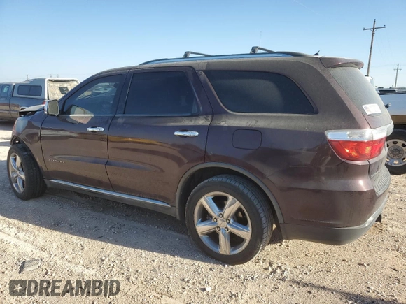 2012 Dodge Durango Citadel with VIN 1C4SDHET0CC130328, listed as a Copart auction lot 74730864 with 186,392 mi miles and Salvage title. Bid and sale history available at DreamBid. Image 2.