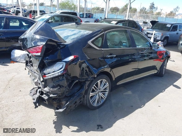 2018 Genesis G80 3.8L with VIN KMHGN4JE3JU225567, listed as a IAAI auction lot 41945232 with 74,953 mi miles. Bid and sale history available at carsss.com. Image 4.