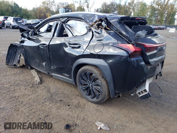 2022 Lexus UX 250h z VIN JTHX9JBHXN2060665, wystawiony jako Copart lot #72070644 z przebiegiem Nie podano mil oraz Szkoda całkowita • Salvage title. Historia ofert i sprzedaży dostępna na DreamBid. Obrazek 2.