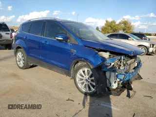 2017 Ford Escape Titanium with VIN 1FMCU0JD2HUB21261, listed as a Copart auction lot 76607264 with 130,796 mi miles and Salvage Title. Bid and sale history available at carsss.com. Image 4.