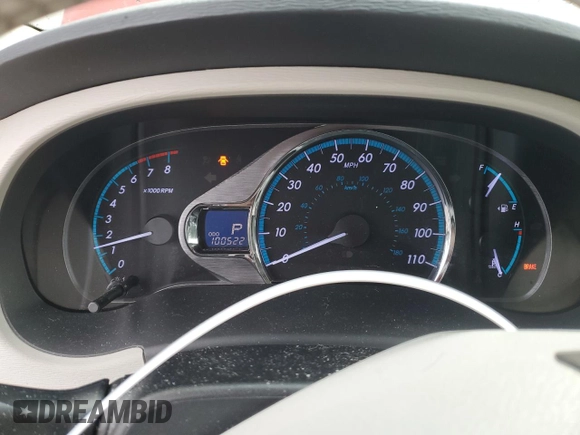 2012 Toyota Sienna XLE with VIN 5TDDK3DC8CS047778, listed as a Copart auction lot 49496155 with 100,522 mi miles and Salvage Title. Bid and sale history available at carsss.com. Image 9.