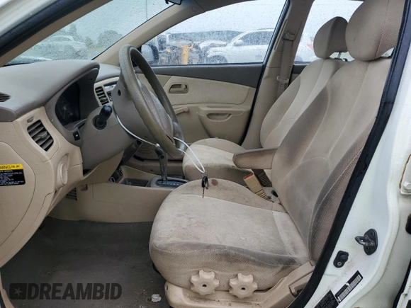 2007 Kia Rio LX with VIN KNADE123076227001, listed as a Copart auction lot 70975104 with 171,386 mi miles and Salvage Title. Bid and sale history available at carsss.com. Image 7.