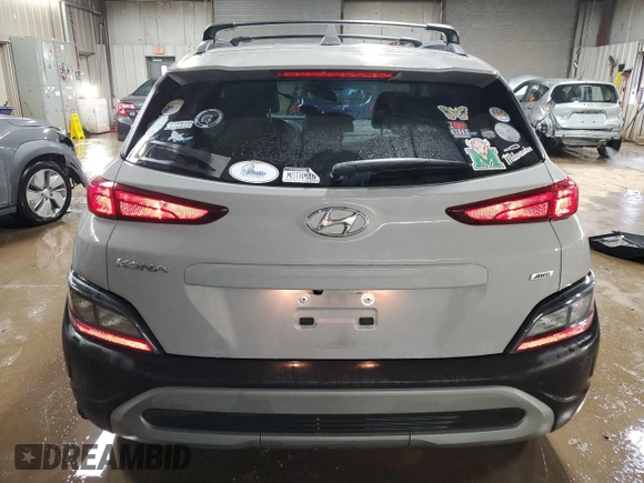 2023 Hyundai Kona SEL with VIN KM8K3CAB5PU946983, listed as a Copart auction lot 52311165 with 27,141 mi miles and Salvage Title. Bid and sale history available at DreamBid. Image 6.