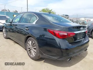 2019 Infiniti Q50 Luxe with VIN JN1EV7AP9KM543079, listed as a IAAI auction lot 42244113 with 36,291 mi miles and . Bid and sale history available at DreamBid. Image 3.