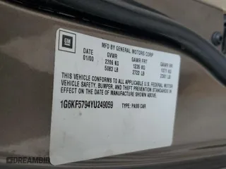 2000 Cadillac DeVille DTS with VIN 1G6KF5794YU249059, listed as a Copart auction lot 71614494 with 121,611 mi miles and Salvage Title. Bid and sale history available at carsss.com. Image 12.