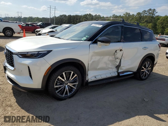2023 Infiniti QX60 Autograph with VIN 5N1DL1HU3PC353763, listed as a Copart auction lot 52524745 with 25,541 mi miles and Salvage title. Bid and sale history available at DreamBid. Image 1.
