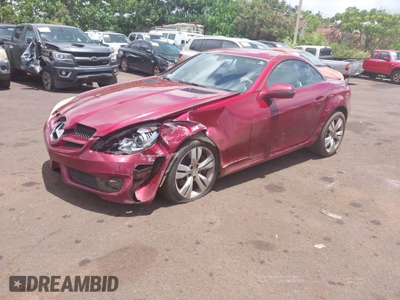 2009 Mercedes-Benz SLK 350 with VIN WDBWK58F19F190541, listed as a IAAI auction lot 42464400 with 109,484 mi miles and . Bid and sale history available at DreamBid. Image 2.