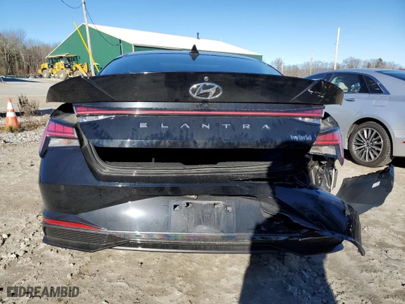 2021 Hyundai Elantra Hybrid Limited with VIN KMHLN4AJ1MU011628, listed as a Copart auction lot 80041834 with 52,090 mi miles and Salvage Title. Bid and sale history available at carsss.com. Image 6.