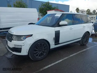 2019 Land Rover Range Rover with VIN SALGR2RV3KA563015, listed as a IAAI auction lot 41680460 with 83,463 mi miles. Bid and sale history available at carsss.com. Image 2.