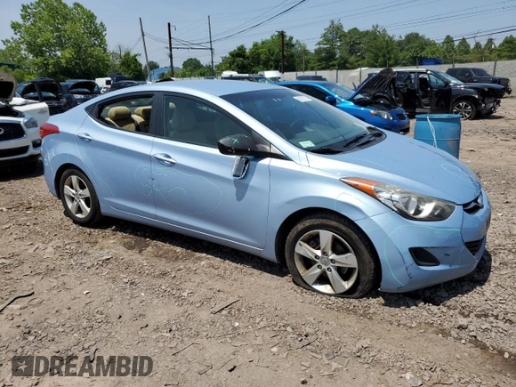2011 Hyundai Elantra GLS with VIN KMHDH4AE0BU150533, listed as a Copart auction lot 60357125 with 51,718 mi miles and Salvage title. Bid and sale history available at DreamBid. Image 4.
