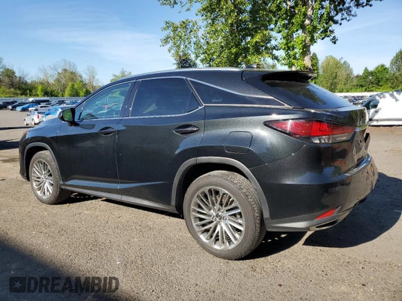 2021 Lexus RX 350 with VIN 2T2JZMDA8MC300445, listed as a Copart auction lot 55858515 with 42,754 mi miles and Salvage title. Bid and sale history available at DreamBid. Image 2.