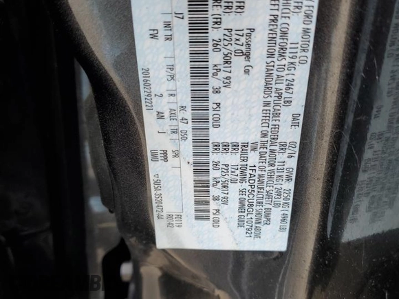 2016 Ford C-Max Energi SEL with VIN 1FADP5CU8GL107921, listed as a Copart auction lot 55000094 with 112,459 mi miles and Salvage Title. Bid and sale history available at carsss.com. Image 13.