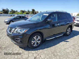2019 Nissan Pathfinder SV with VIN 5N1DR2MN0KC603021, listed as a Copart auction lot 55785595 with 60,674 mi miles and Salvage title. Bid and sale history available at DreamBid. Image 1.