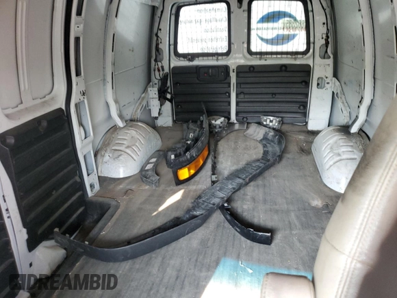 2018 Chevrolet Express Cargo with VIN 1GCWGAFP9J1241003, listed as a Copart auction lot 58662385 with Not provided miles and Salvage title. Bid and sale history available at DreamBid. Image 10.