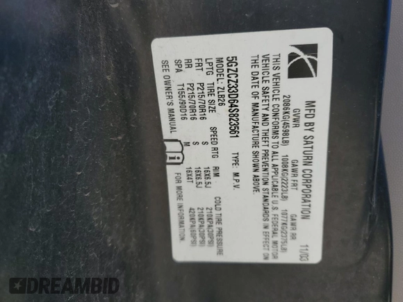 2004 Saturn VUE z VIN 5GZCZ33D64S823561, wystawiony jako Copart lot #52793485 z przebiegiem 127 399 mil mil oraz Szkoda całkowita • Salvage title. Historia ofert i sprzedaży dostępna na DreamBid. Obrazek 15.