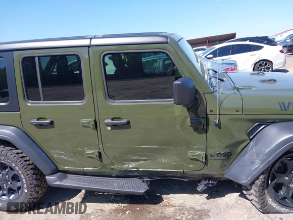 2023 Jeep Wrangler Sport S with VIN 1C4HJXDN0PW695795, listed as a IAAI auction lot 41974691 with 32,734 mi miles and . Bid and sale history available at DreamBid. Image 13.