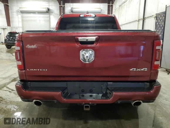 2020 Ram 1500 Limited with VIN 1C6SRFHT1LN141853, listed as a Copart auction lot 62845155 with 109,772 mi miles and Salvage title. Bid and sale history available at DreamBid. Image 6.
