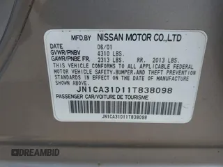 2001 Nissan Maxima GXE с VIN JN1CA31D11T838098, выставлен на аукционе IAAI как лот 42248978 с пробегом 180 614 миль миль и . История ставок и продаж доступна на DreamBid. Изображение 9.
