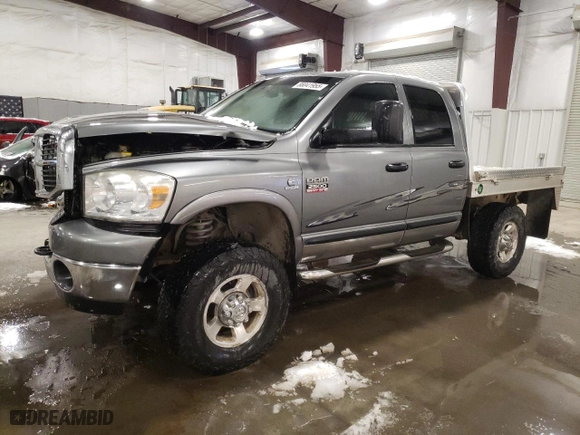 2007 Dodge Ram 2500 Laramie with VIN 1D7KS28A07J585460, listed as a Copart auction lot 88041955 with 183,513 mi miles and Salvage Title. Bid and sale history available at carsss.com. Image 1.
