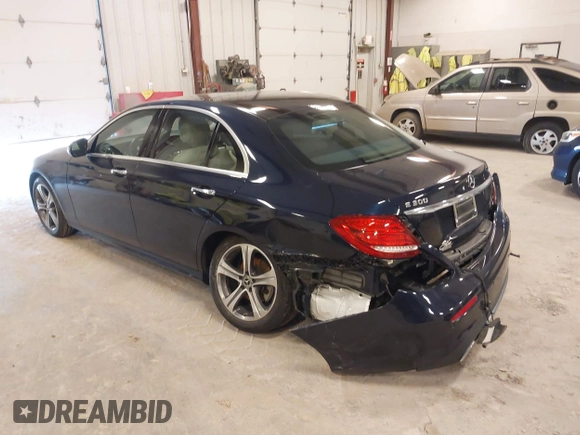 2018 Mercedes-Benz E with VIN WDDZF4KB7JA382850, listed as a IAAI auction lot 41991305 with 56,187 mi miles. Bid and sale history available at carsss.com. Image 3.