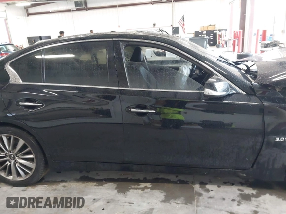 2019 Infiniti Q50 3.0t LUXE with VIN JN1EV7AP1KM512392, listed as a IAAI auction lot 40055915 with 103,485 mi miles. Bid and sale history available at carsss.com. Image 13.