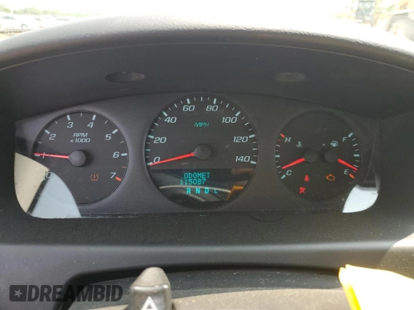 2012 Chevrolet Impala LS Fleet with VIN 2G1WF5E37C1163531, listed as a Copart auction lot 60451155 with 115,087 mi miles and Salvage title. Bid and sale history available at DreamBid. Image 9.