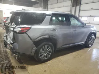 2023 Nissan Pathfinder S with VIN 5N1DR3AC0PC227940, listed as a Copart auction lot 47356705 with 21,338 mi miles and Salvage title. Bid and sale history available at DreamBid. Image 3.