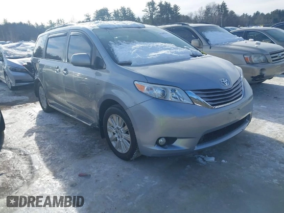 2016 Toyota Sienna Ltd with VIN 5TDDK3DC6GS133774, listed as a IAAI auction lot 41580518 with 247,193 mi miles. Bid and sale history available at carsss.com. Image 1.