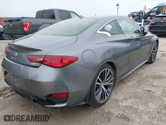 2017 Infiniti Q60 2.0t with VIN JN1CV7EL1HM321126, listed as a IAAI auction lot 41967092 with 72,158 mi miles and . Bid and sale history available at DreamBid. Image 4.