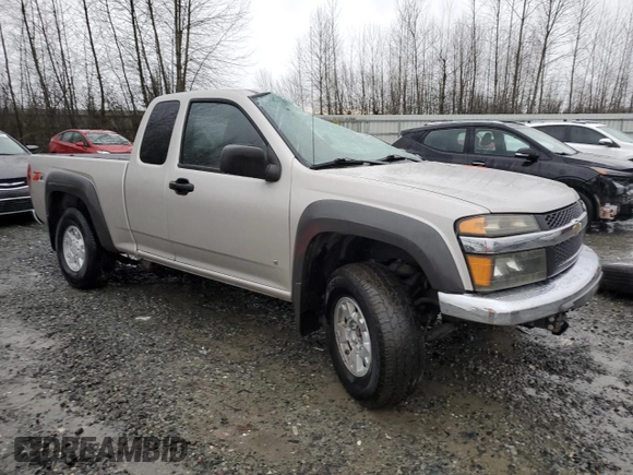 2007 Chevrolet Colorado LT w/1LT with VIN 1GCDT19E778136618, listed as a Copart auction lot 86568044 with 0 mi miles and Salvage Title. Bid and sale history available at carsss.com. Image 4.