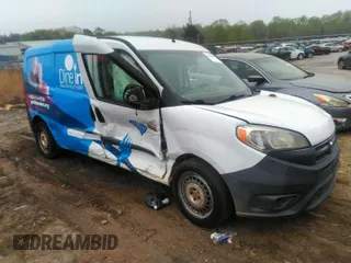 2017 Ram ProMaster City Cargo Van Tradesman with VIN ZFBERFAB3H6E56992, listed as a IAAI auction lot 41945897 with 1 mi miles. Bid and sale history available at carsss.com. Image 1.