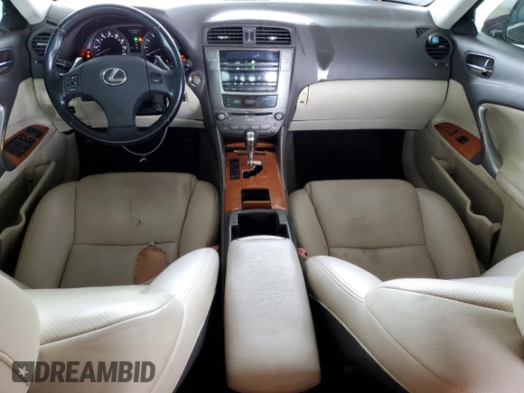 2009 Lexus IS 250 with VIN JTHBK262495090663, listed as a Copart auction lot 53739095 with 138,083 mi miles and Salvage Title. Bid and sale history available at carsss.com. Image 8.