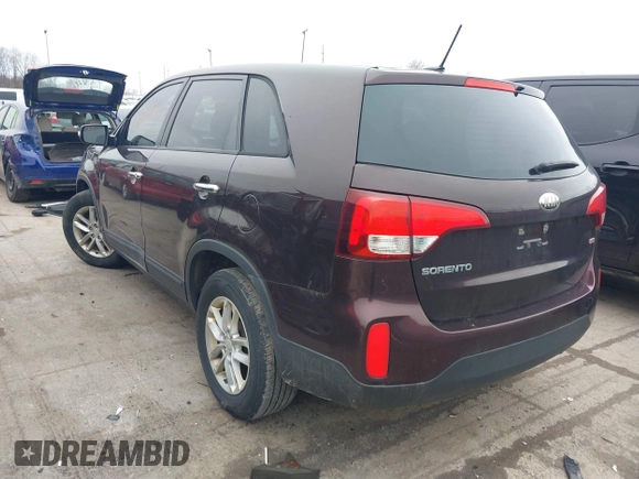 2014 Kia Sorento LX with VIN 5XYKT3A64EG481294, listed as a IAAI auction lot 41923848 with 179,414 mi miles. Bid and sale history available at carsss.com. Image 3.
