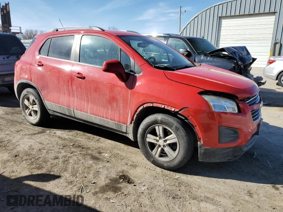 2015 Chevrolet Trax LT with VIN 3GNCJRSB1FL240061, listed as a Copart auction lot 50010165 with 89,741 mi miles and Salvage Title. Bid and sale history available at carsss.com. Image 4.