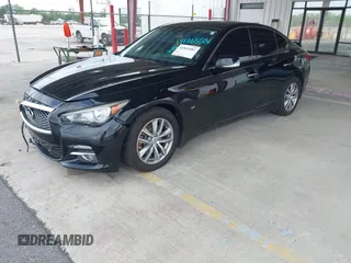 2015 Infiniti Q50 Premium with VIN JN1BV7AR1FM390739, listed as a IAAI auction lot 41865581 with 172,326 mi miles and . Bid and sale history available at DreamBid. Image 2.